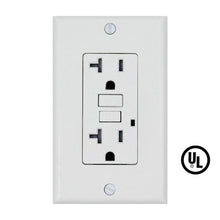 Load image into Gallery viewer, 15 20 AMP GFI GFCI WALL RECEPTACLE BROWN BLACK GRAY ALMOND IVORY WHITE LED LIGHT