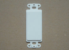 Load image into Gallery viewer, BLANK DECORA FILLER INSERT PLASTIC WALL COVER PLATE WHITE