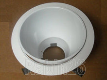 Load image into Gallery viewer, 6&quot; RECESSED FLUORESCENT LIGHT CONE TRIM SMOOTH SHINY REFLECTOR BAFFLE WHITE