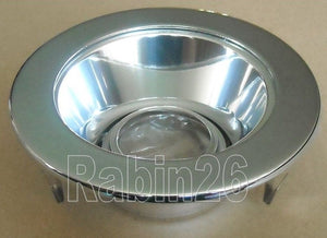 4" RECESSED LIGHT SMOOTH CHROME REFLECTOR TRIM MR16 BAFFLE 12V CHROME RING