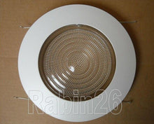 Load image into Gallery viewer, 6&quot; INCH RECESSED CAN LIGHT RUST PROOF PLASTIC SHOWER TRIM GLASS CLEAR LENS WHITE