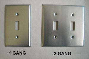 TOGGLE SWITCH STAINLESS STEEL WALL COVER PLATE 1 2 3 4 GANG