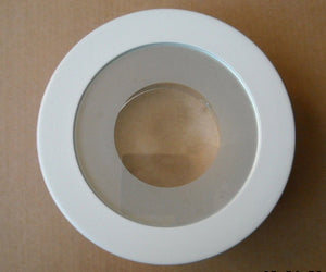 4" RECESSED CAN LIGHT 120V SHOWER TRIM FROSTED CLEAR LENS WHITE RING REFLECTOR