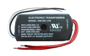 LOW VOLTAGE ELECTRONIC HALOGEN TRANSFORMER 120VAC TO12VAC 150W HD150 LIGHT DIMMABLE