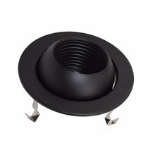 Load image into Gallery viewer, 4 INCH RECESSED CAN 12V MR16 LIGHT ADJUSTABLE EYEBALL CEILING TRIM BLACK