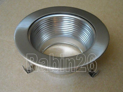 4 INCH RECESSED CAN LIGHT TRIM BAFFLE R20 PAR20 120V STEEL SILVER SATIN NICKEL