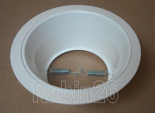 6 INCH RECESSED LIGHT WHITE SMOOTH REFLECTOR TRIM BAFFLE R30