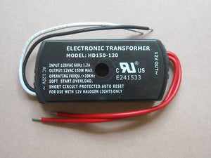 LOW VOLTAGE ELECTRONIC HALOGEN TRANSFORMER 120VAC TO12VAC 150W HD150 LIGHT DIMMABLE