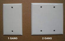 Load image into Gallery viewer, BLANK PLASTIC ELECTRIC BOX WALL COVER PLATE 1 2 3 4 GANG WHITE