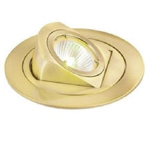 Load image into Gallery viewer, 4&quot; INCH RECESSED CAN 12V MR16 LIGHT ADJUSTABLE ELBOW CEILING TRIM BRASS GOLD
