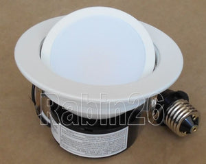 4" RECESSED CAN LIGHT DIMMABLE LED RETROFIT KIT ADJUSTABLE GIMBAL 120V WHITE