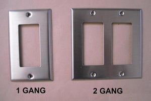 GFI DECORA STAINLESS STEEL WALL COVER PLATE 1 2 3 4 GANG