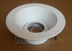 4" INCH RECESSED CAN LIGHT WHITE SMOOTH REFLECTOR BAFFLE TRIM MR16 12V