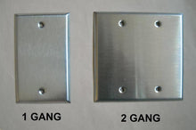 Load image into Gallery viewer, BLANK STAINLESS STEEL WALL COVER PLATE 1 2 3 4 GANG