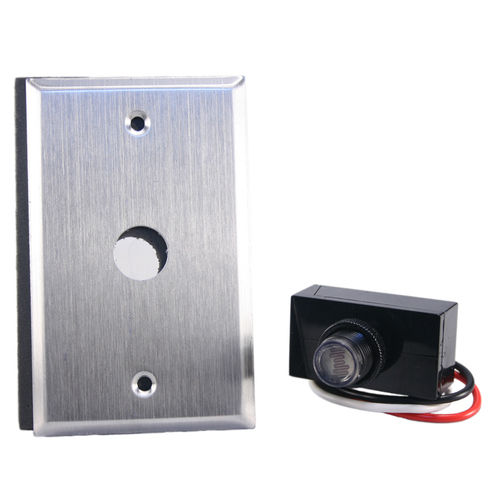 FLUSH WALL MOUNT PHOTO CONTROL EYE PHOTOCELL 120V RAINTIGHT WITH WALL PLATE