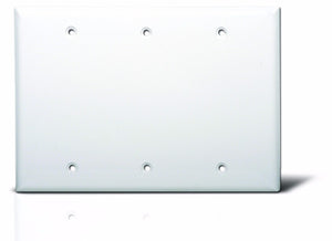 BLANK PLASTIC ELECTRIC BOX WALL COVER PLATE 1 2 3 4 GANG WHITE