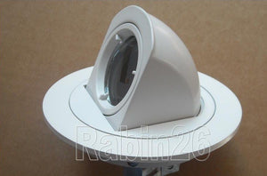 4" INCH RECESSED CAN 12V MR16 LIGHT ADJUSTABLE ELBOW CEILING TRIM WHITE