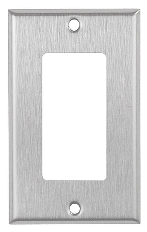 GFI DECORA STAINLESS STEEL WALL COVER PLATE 1 2 3 4 GANG