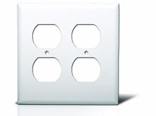 Load image into Gallery viewer, DUPLEX OUTLET PLUG RECEPTACLE PLASTIC WALL COVER PLATE 1 2 3 4 GANG WHITE