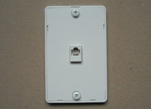 Load image into Gallery viewer, TEL PHONE 4C JACK MODULAR HANGING WALL MOUNT PLASTIC COVER PLATE - WHITE