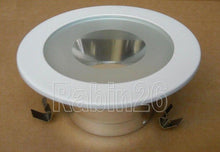 Load image into Gallery viewer, 4&quot; RECESSED CAN LIGHT 120V SHOWER TRIM FROSTED CLEAR LENS WHITE RING REFLECTOR