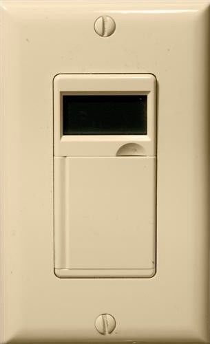 7 DAYS DIGITAL WALL PROGRAMMABLE TIMER SWITCH AND COVER PLATE DARK ALMOND- IVORY