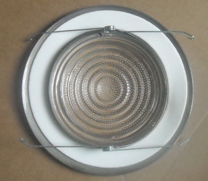 6" RECESSED CAN LIGHT SATIN NICKEL SILVER SHOWER TRIM CLEAR / MILKY FROSTED LENS