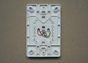 TEL PHONE 4C JACK MODULAR HANGING WALL MOUNT PLASTIC COVER PLATE - WHITE