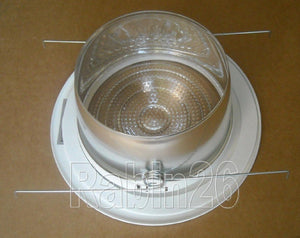 5" INCH RECESSED CAN LIGHT REFLECTOR CHROME SHOWER TRIM GLASS CLEAR LENS WHITE