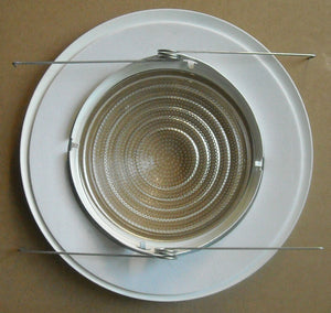5" INCH RECESSED CAN LIGHT METAL SHOWER TRIM CLEAR LENS WHITE