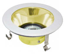 Load image into Gallery viewer, 4&quot; INCH RECESSED LIGHT SMOOTH POLISHED GOLD BRASS REFLECTOR TRIM MR16 BAFFLE 12V