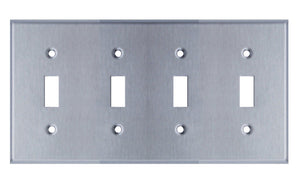 TOGGLE SWITCH STAINLESS STEEL WALL COVER PLATE 1 2 3 4 GANG