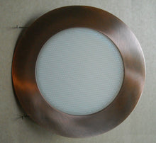 Load image into Gallery viewer, 6&quot; INCH RECESSED CAN LIGHT COPPER SHOWER TRIM FRESNEL CLEAR / MILKY FROSTED LENS