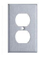 Load image into Gallery viewer, DUPLEX PLUG OUTLET STAINLESS STEEL COVER PLATE 1 2 3 4 GANG