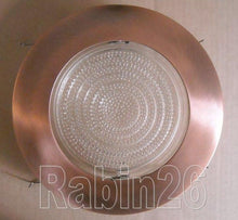 Load image into Gallery viewer, 6&quot; INCH RECESSED CAN LIGHT COPPER SHOWER TRIM FRESNEL CLEAR / MILKY FROSTED LENS