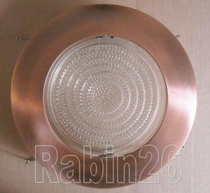 6" INCH RECESSED CAN LIGHT COPPER SHOWER TRIM FRESNEL CLEAR / MILKY FROSTED LENS