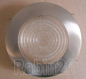 6" RECESSED CAN LIGHT SATIN NICKEL SILVER SHOWER TRIM CLEAR / MILKY FROSTED LENS