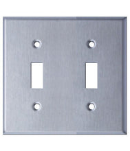 Load image into Gallery viewer, TOGGLE SWITCH STAINLESS STEEL WALL COVER PLATE 1 2 3 4 GANG