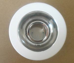 4" RECESSED CAN LIGHT CLEAR SMOOTH CHROME CONE REFLECTOR TRIM MR16 BAFFLE 12V