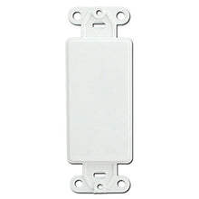 Load image into Gallery viewer, BLANK DECORA FILLER INSERT PLASTIC WALL COVER PLATE WHITE