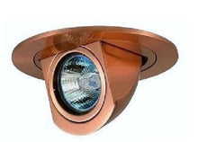 Load image into Gallery viewer, 4 INCH RECESSED CAN 12V MR16 LIGHT ADJUSTABLE AIM ELBOW TRIM COPPER