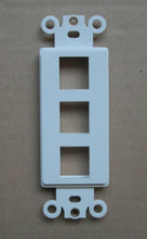 Load image into Gallery viewer, DECORA KEYSTONE JACK 1 2 3 4 6 PORT MODULAR WALL INSERTS COVER PLATE WHITE